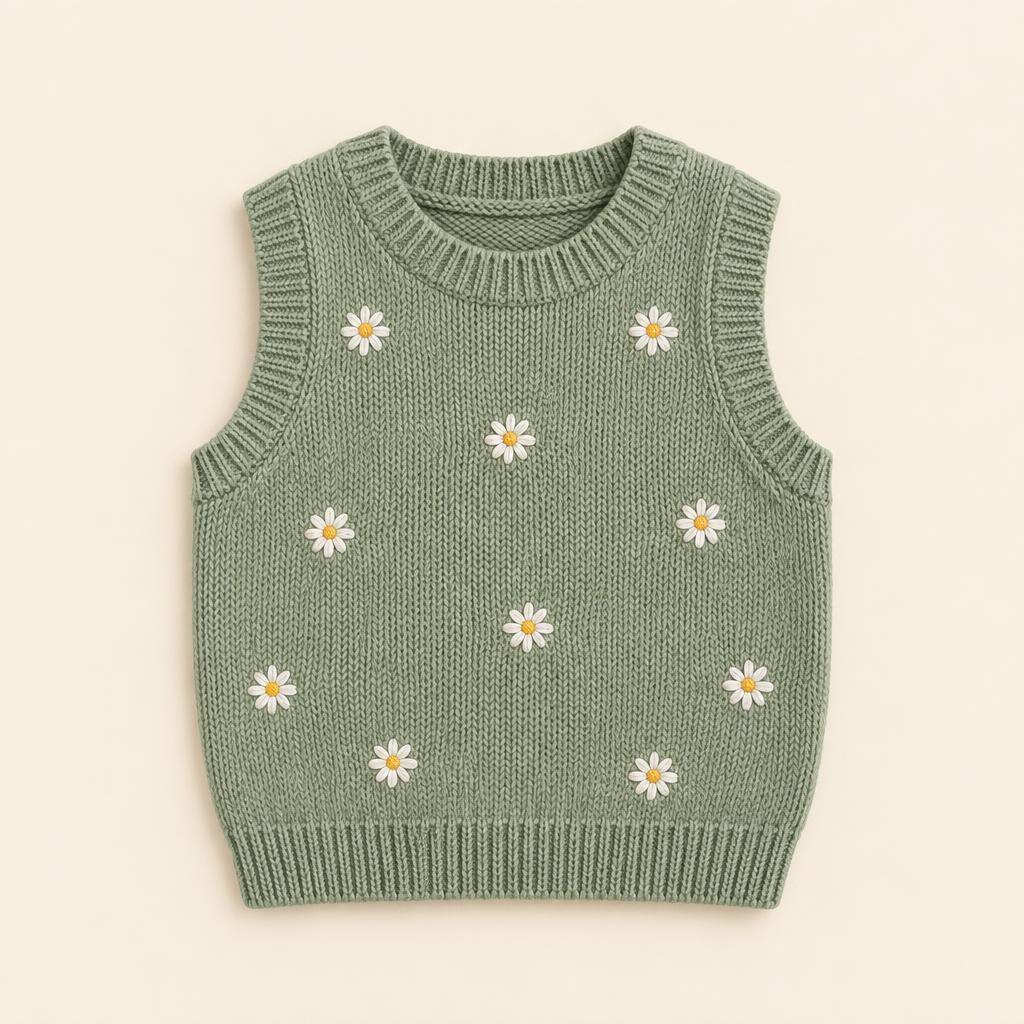 Flower knitted design example