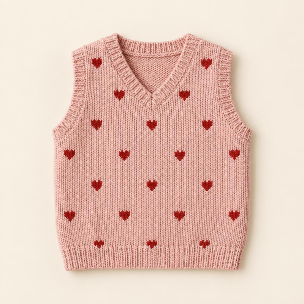 Heart knitted design example